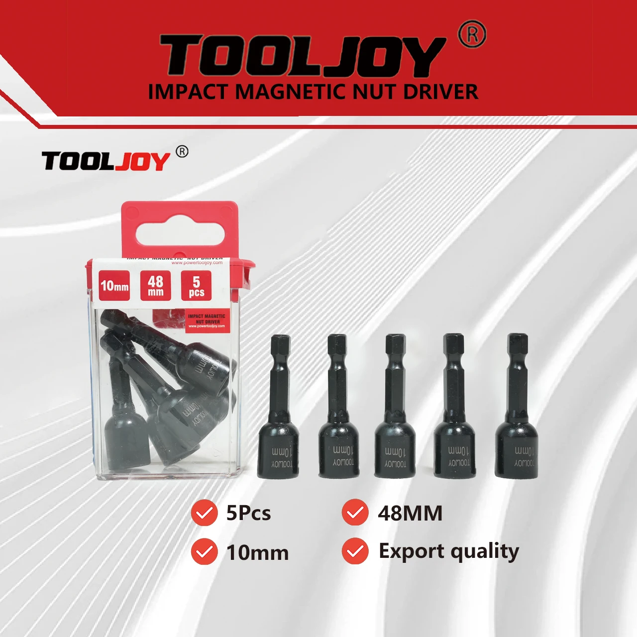 

Набор магнитных насадок TOOLJOY с шестигранным хвостовиком для саморезов, 6 мм, 1/4, 8 мм, 5/16, 10 мм, 3/8