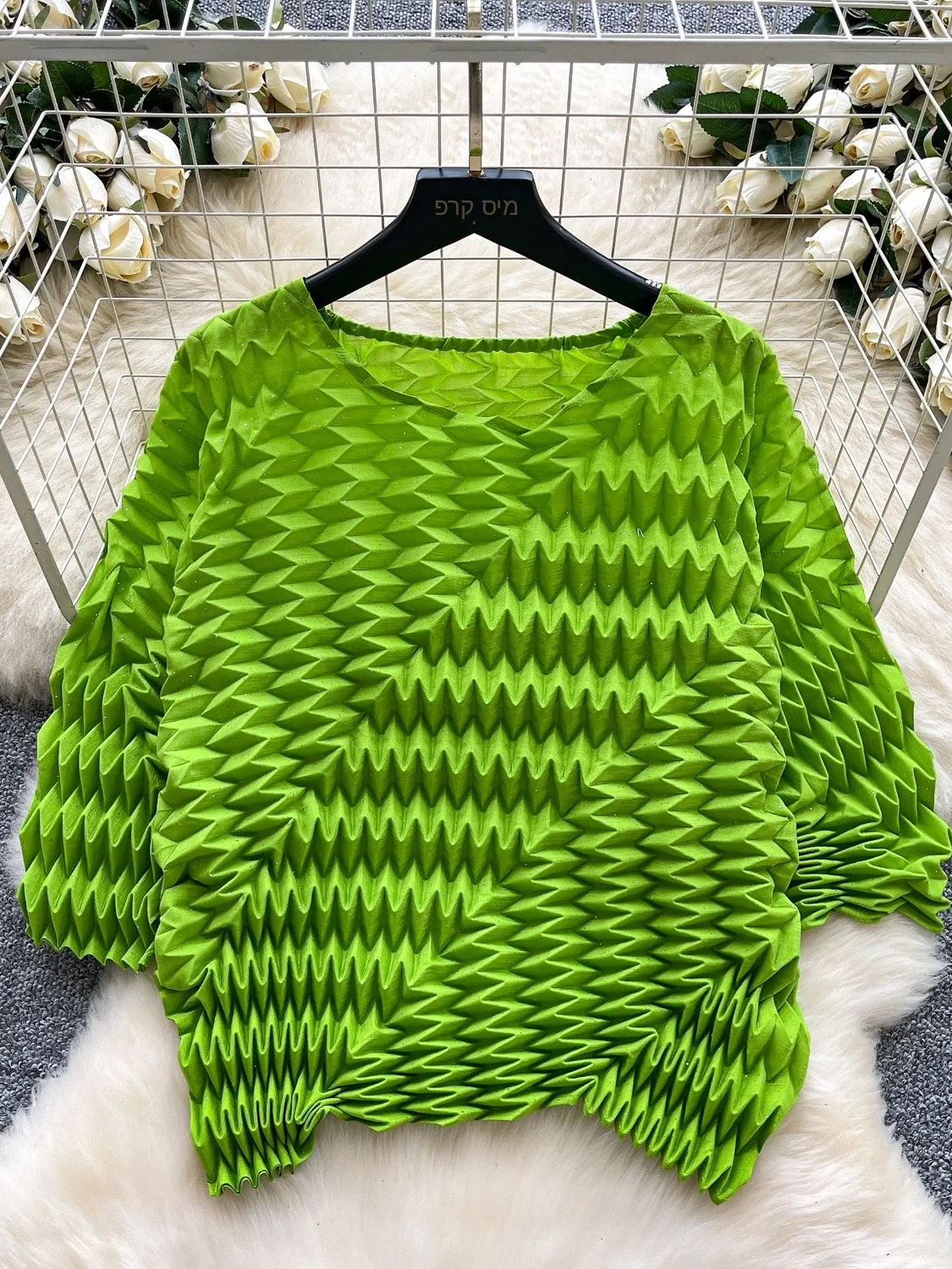 

Свободный вязаный кардиган в корейском стиле, зеленый, с ажурной вязкой, женский, весенний, новый, с коротким рукавом, дышащий, универсальный топ