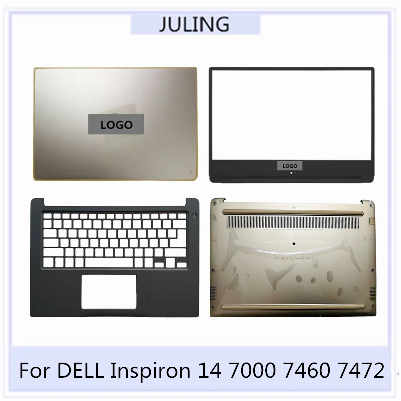 For DELL Inspiron 14 7000 7460 7472 Laptop Top Case LCD Back Cover/Front Bezel/Palmrest Upper Cover/Bottom Case