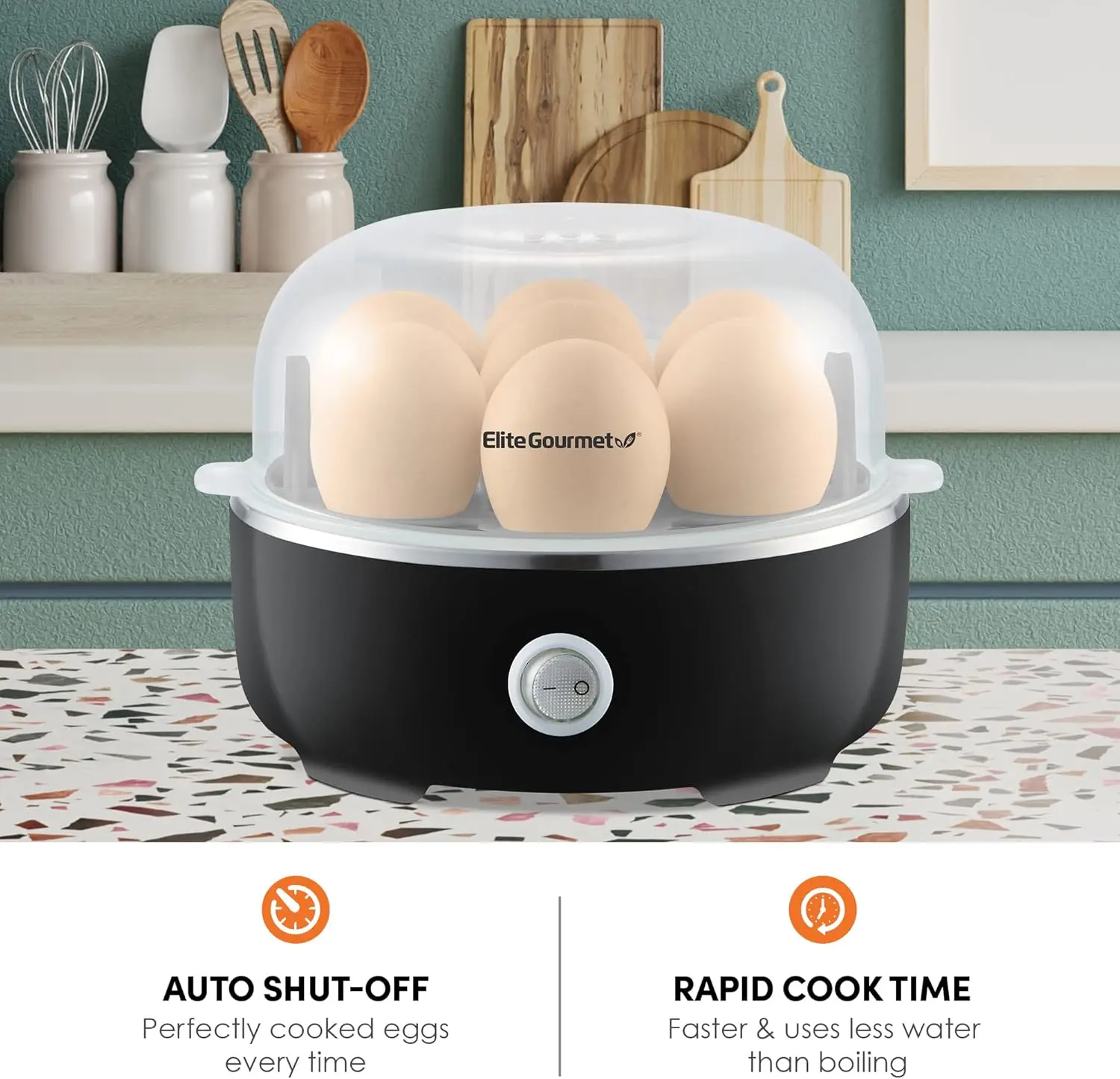 Microwave egg cooker for making hard-boiled, soft-boiled, and poached eggs quickly with a microwave-safe BPA-free egg cooker from VelmoraMart.