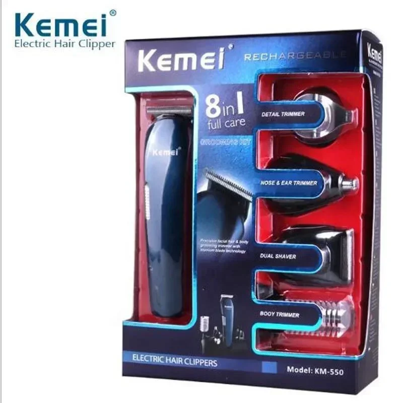 Kemei KM-550 USB rechargeable multifunctional hair clipper and trimmer