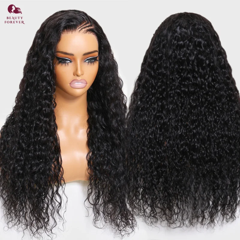 Beautyforever 13X4 7x5 Ready to Wear and Go Glueless Wig Pre Everything Water Wave Transparent HD Lace Front Wig Density 180%