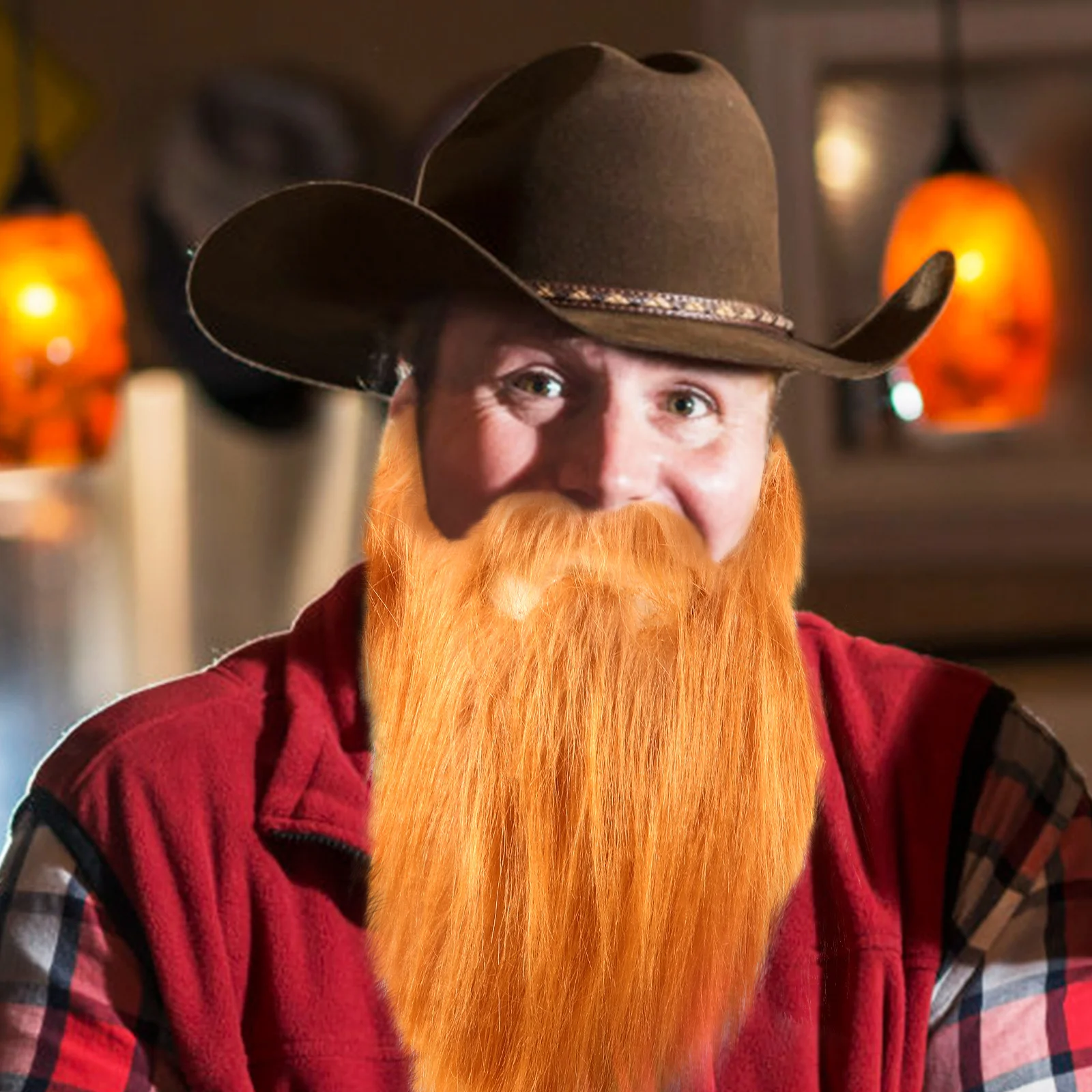 

Realistic Fake Beard for Men Large Brown Facial Hair Costume Prop Masquerade Party Accessory Halloween Cosplay FacialHair