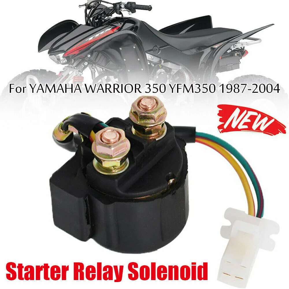 

Motor Starter Relay Solenoid 2 Wire Plug Connection for Yamaha Warrior350 YFM350 1987-2004 Replacement Part