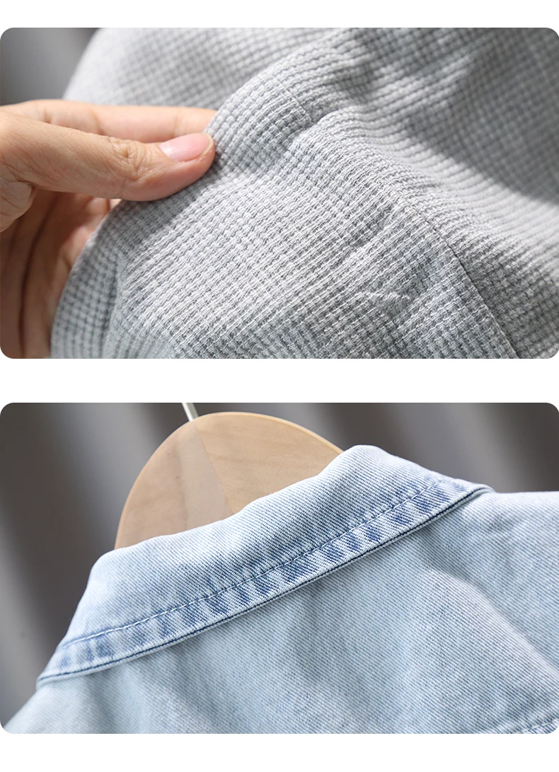 Baby Jungen Lässige Jeansweste mit Kapuze Neue Kinder Designer Modekleidung Outfit Kinder Ärmellose Jacke Hoodie Weste 2-9 Jahre – Detail 11