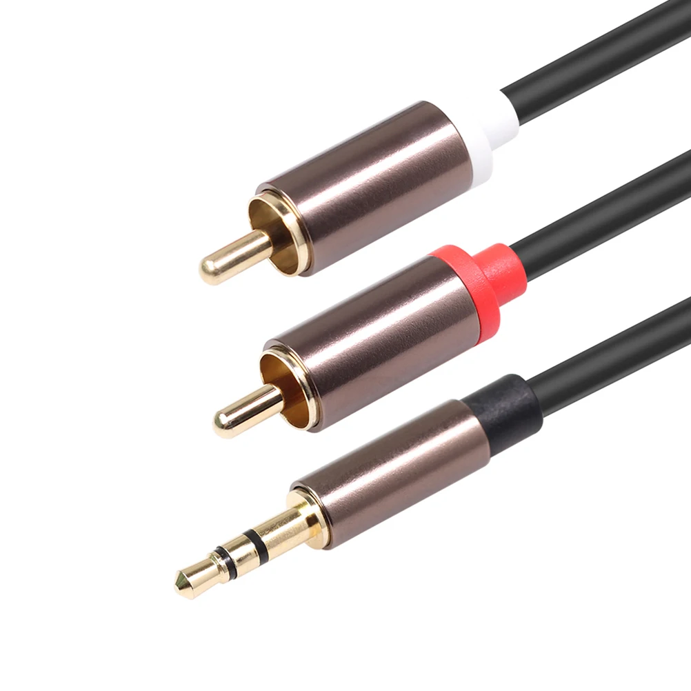 

3 Meters 2 to 3.5mm Interface Male Audio Cable for Amplifiers Audio DVD Amplifier Phone Headphone Tablet PC Sound