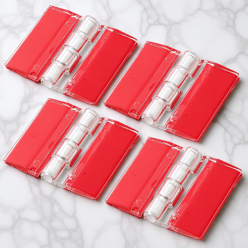 

4Pcs Self Adhesive Acrylic Hinges Multipurpose Flexible Replacement Small Hinges for Cabinet Box Aquarium Lid Aquarium Lid Hinge