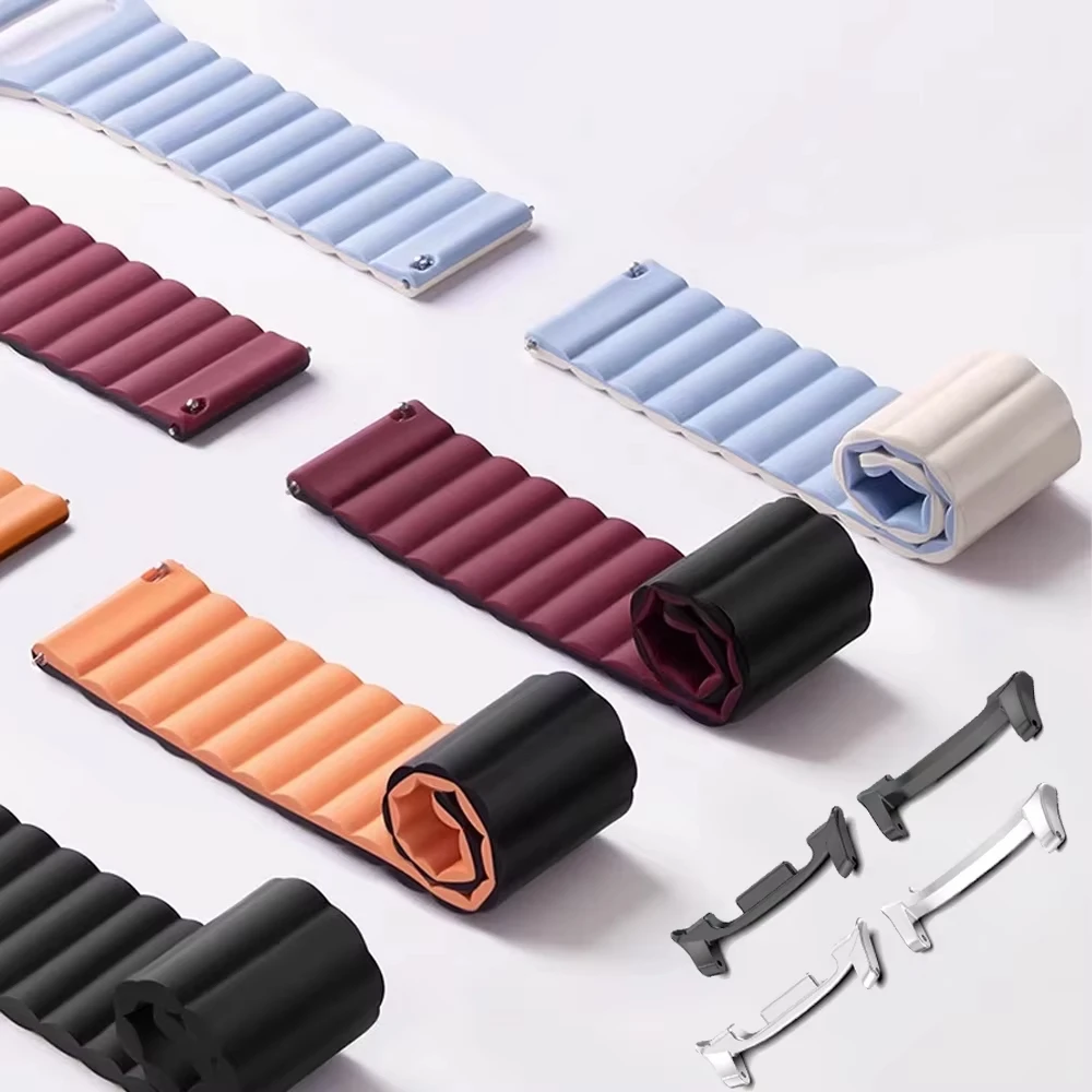 Silicone sport Band for Samsung galaxy watch 8 40mm 44mm smart watches Magnetic bracelet for galaxy watch 8 classic 46mm strap image 5