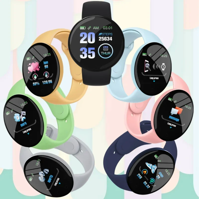 Reloj inteligente para niños, Reloj Digital de Color macarrón para mujeres y hombres, relojes deportivos, Reloj femenino, Reloj Digital