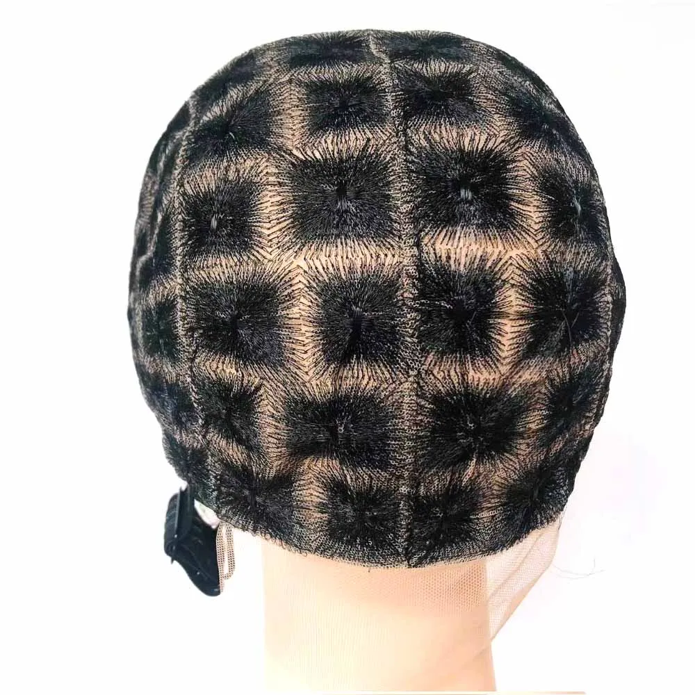 Peluca trenzada de encaje completo para mujeres negras, gorro de aciano, gorra trenzada banttu con cesta trenzada sin nudos