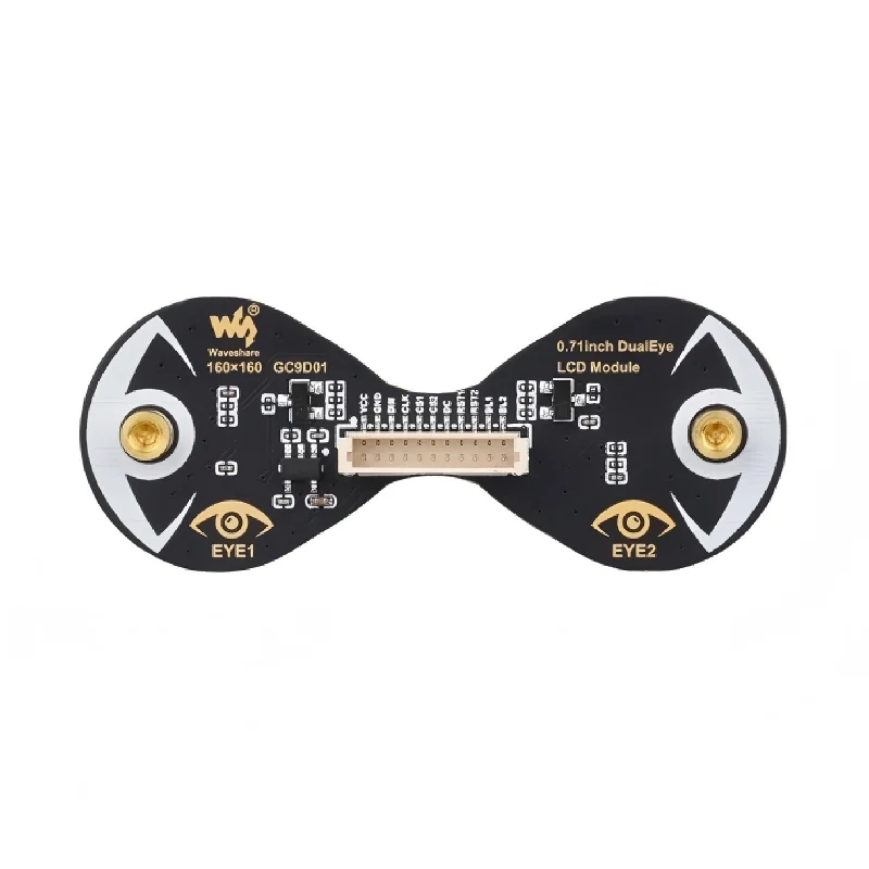 โมดูลจอ LCD แบบเลนส์คู่ขนาด 0.71 นิ้ว, หน้าจอแสดงผลสีแบบคริสตัลเหลวทรงกลม IPS ความละเอียด 160×160 รองรับการสื่อสารแบบ SPI