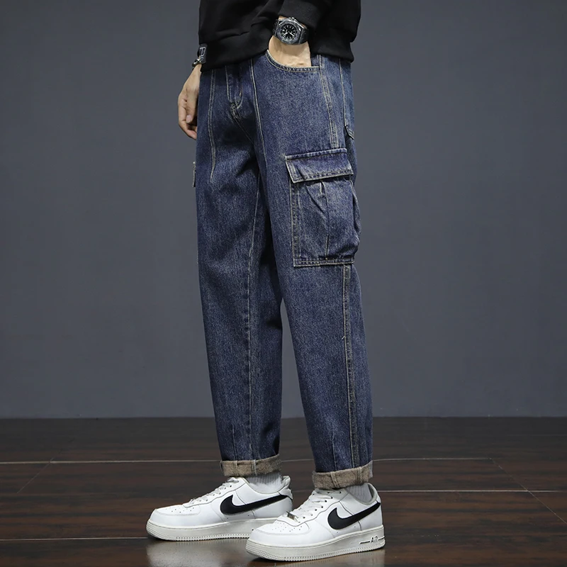 2026 Spring/Summer Jeans Trendy Loose Straight Work Clothes Casual Long Pants