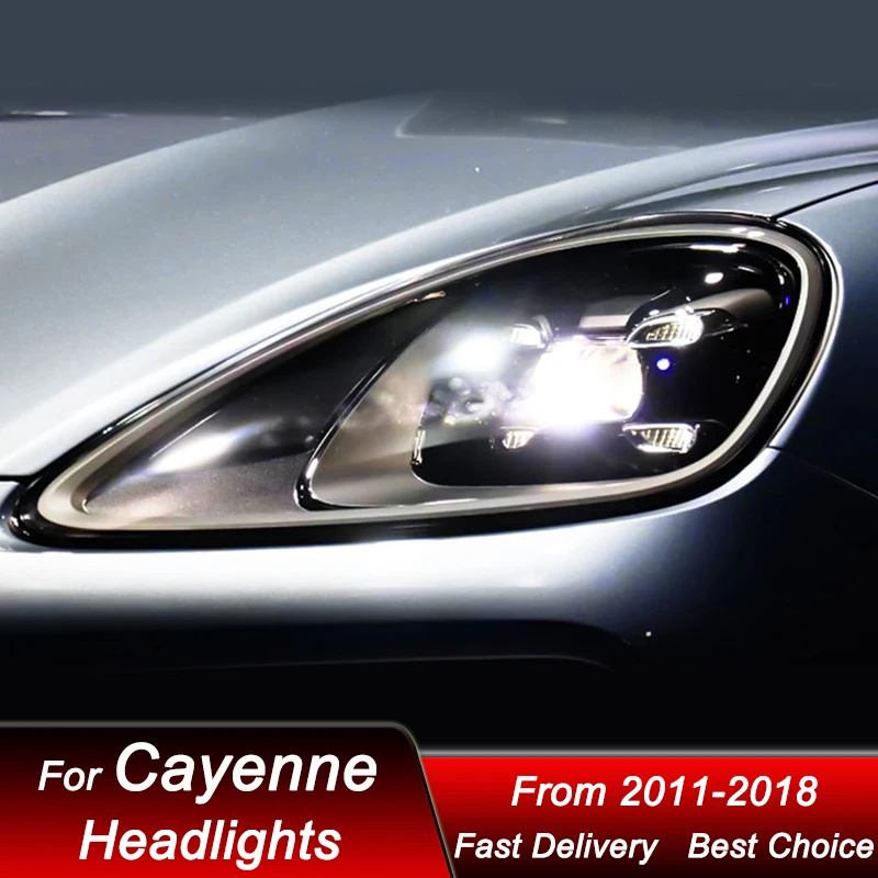 

Hot Car Headlights For Porsche Cayenne 958 11-18 to 2019 style full LED Auto Headlamp Assembly Projector Lens Accessories Kit