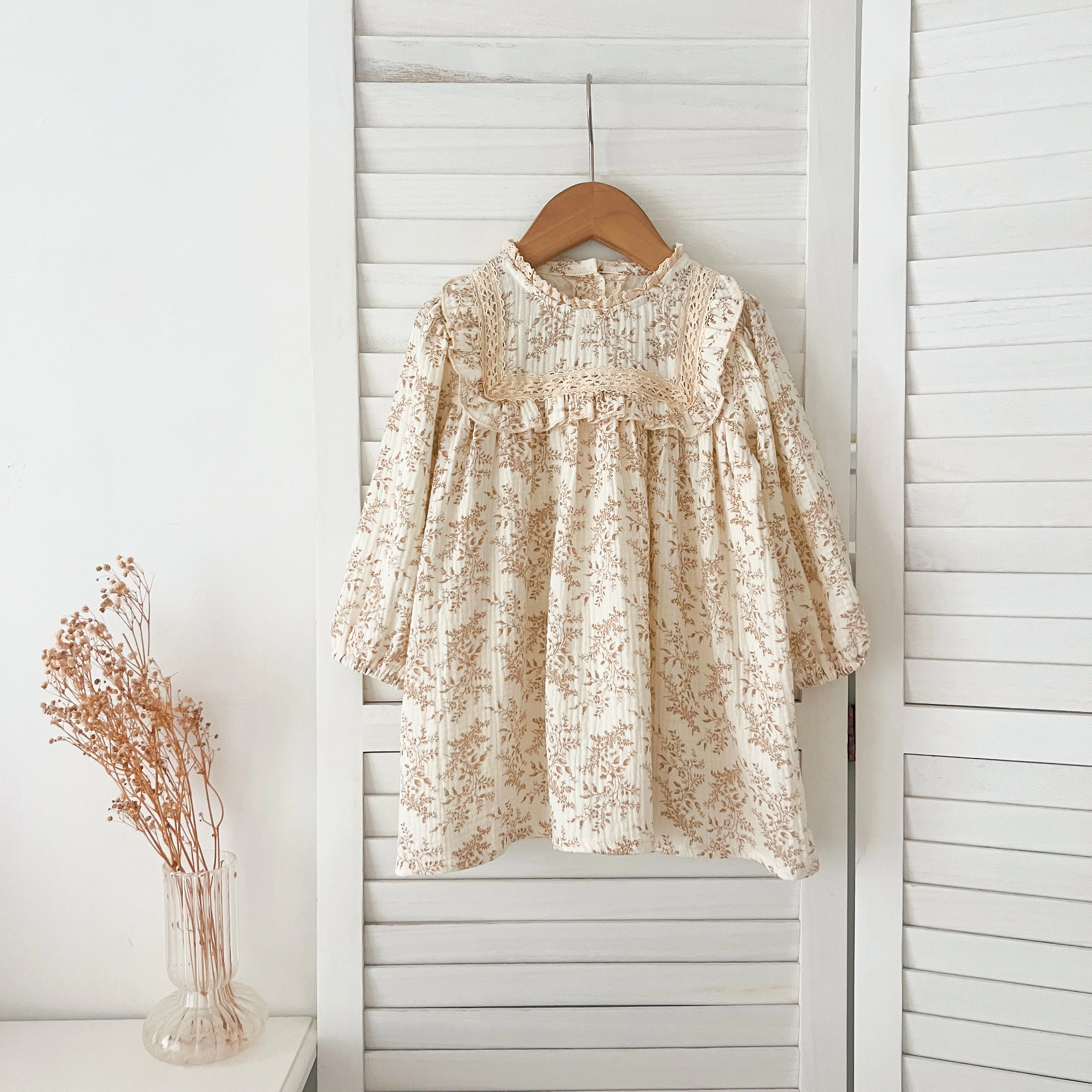 Neue Schwestern Kleid Infant Baby Mädchen Spitze Kragen Kleid Strampler Kinder Mädchen Vintage Blumen Prinzessin Kleid Familie Kleidung Strampler – Detail 2