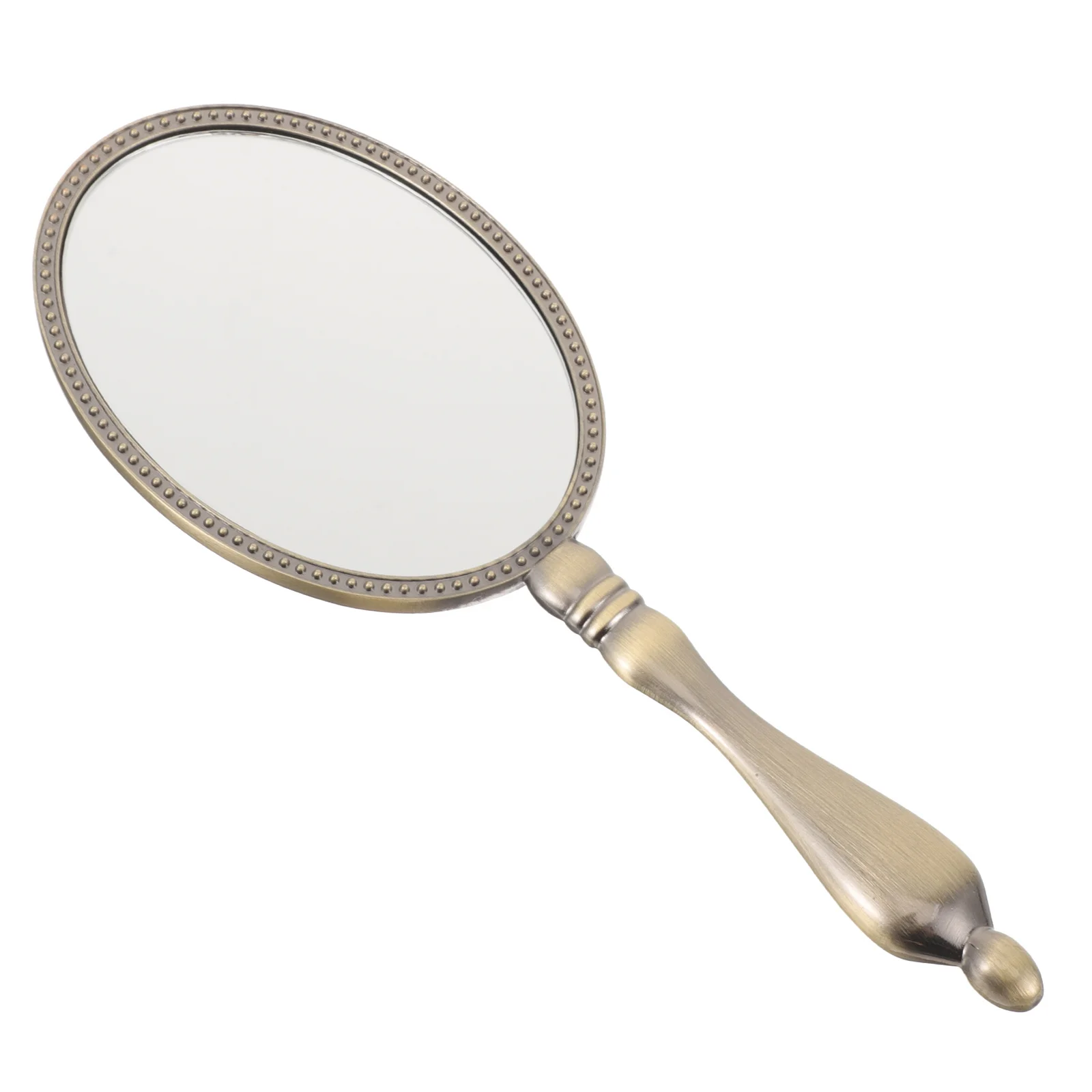 우아한 손거울 휴대용 메이크업 거울 빈티지 손잡이 거울 귀여운 디자인