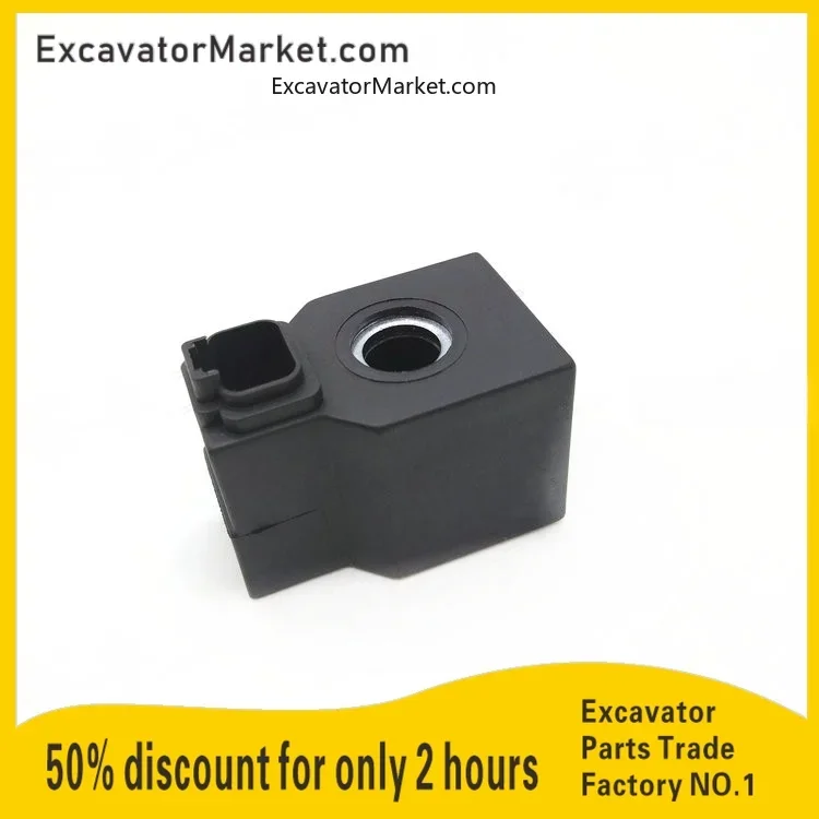 For HYUNDAI R215-7/225/305-7/9 Solenoid valve coil Safety solenoid valve coil excavator accessories Excavator Accessories