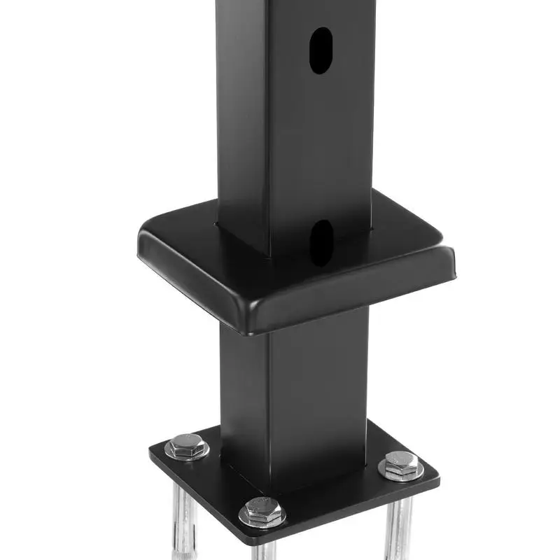 

Cable railing post, 914x50.8x50.8 mm, railing post with 30° pre-drilled holes, SUS304 stainless steel, curved bracket, for handrails, balustrades, black, 1JZLGZXHS914YIVIS001V0