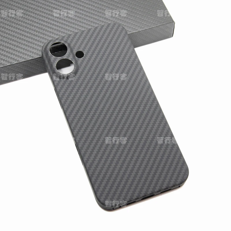 ZXKE-Carbon Fiber Case for iPhone 16Plus, Embedded Iron Sheet, Magnetic Car Support, Magsafe, 600D Aramid Fiber Shell