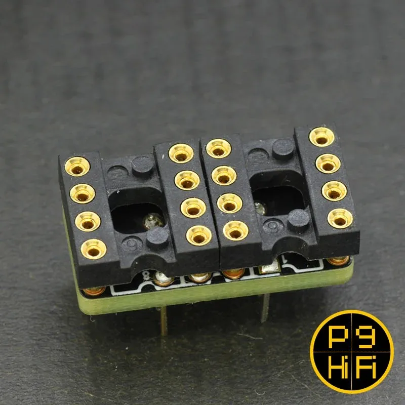 OPHDAM Audio High-end Precious Metal K Series Single Op Amp to Dual Op Amp Socket Op amp Adapter IC Sockets DIP8 Connector DIP