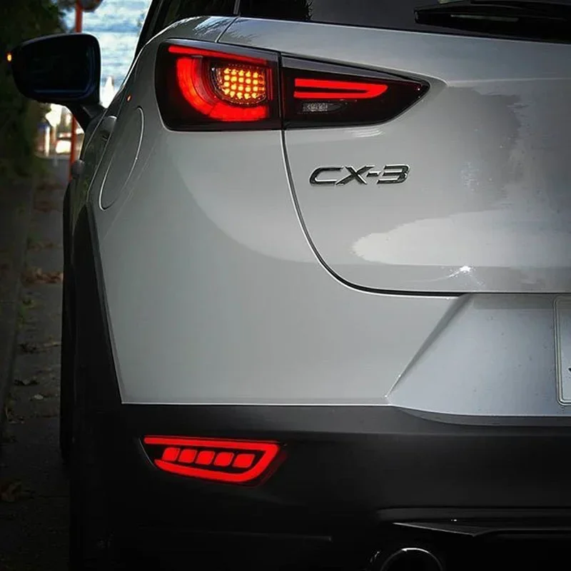 

Car LED Rear Bumper Lamps For Mazda CX-3 CX3 2015-2019 Brake Light Turn Signal Backup Reflector Lamp Taillights Car Fog lamp