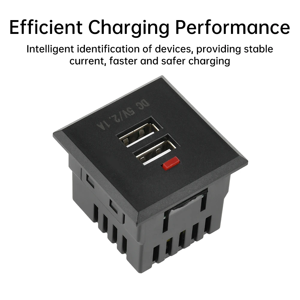 5V 2.1A Dual USB Power Socket Embedded Mobile Phone Charger Desktop Socket Charging Panel Module