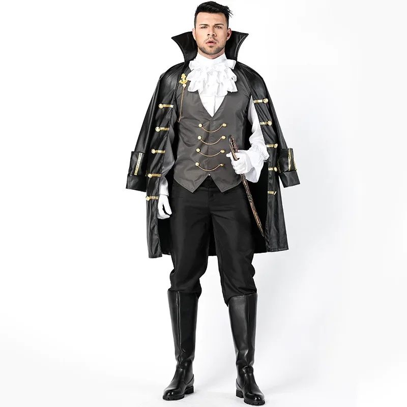 

Anime Men European Court Dress Costumes Prince Charming Stage European Style Drama Performance Embroidery Medieval Costume