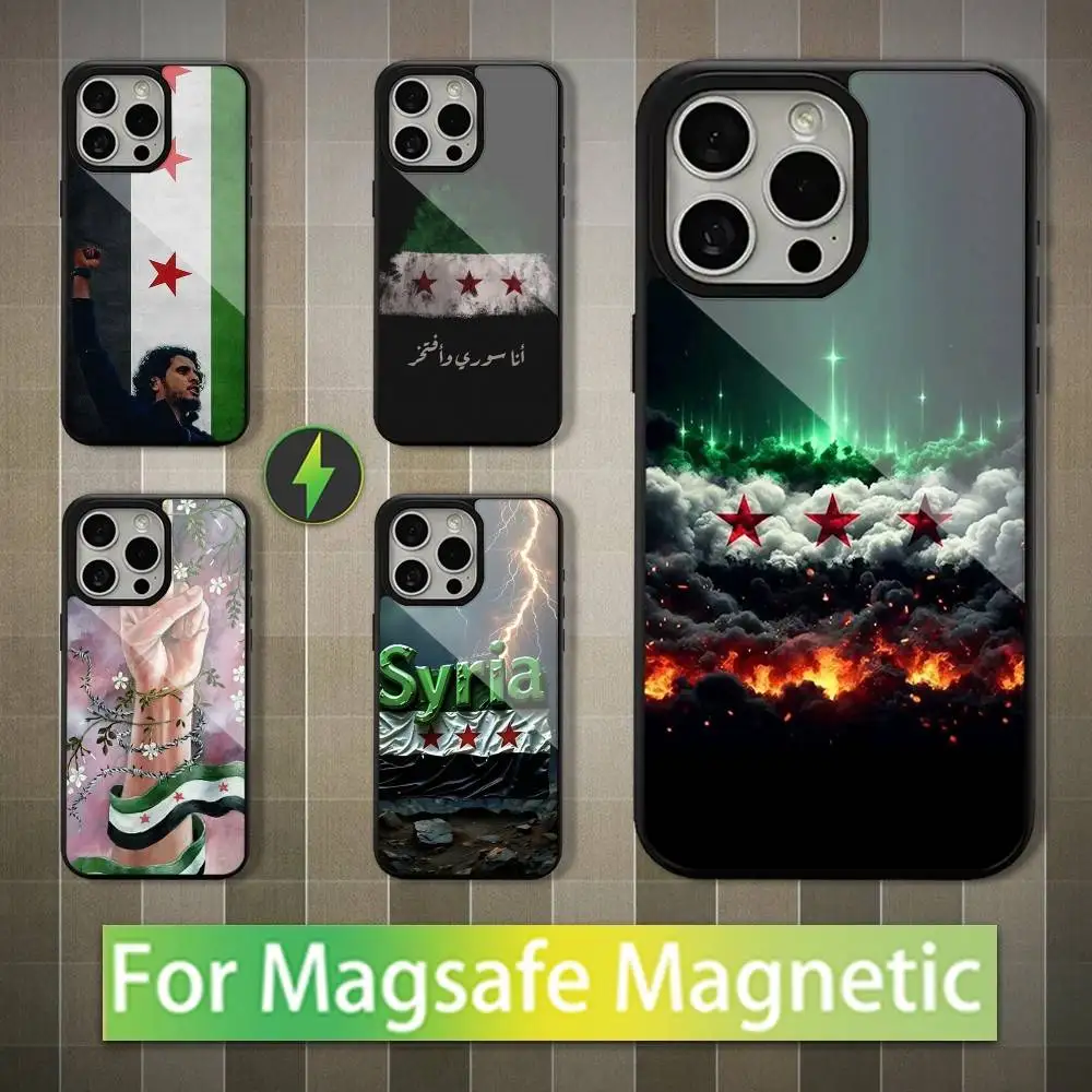 

Flag S-Syrian P-PeoPle Phone Case For iPhone 16,17,15,14,13,12,11,Pro,Max,Plus,Mini,Magsafe,Magnetic Wireless Charging Case