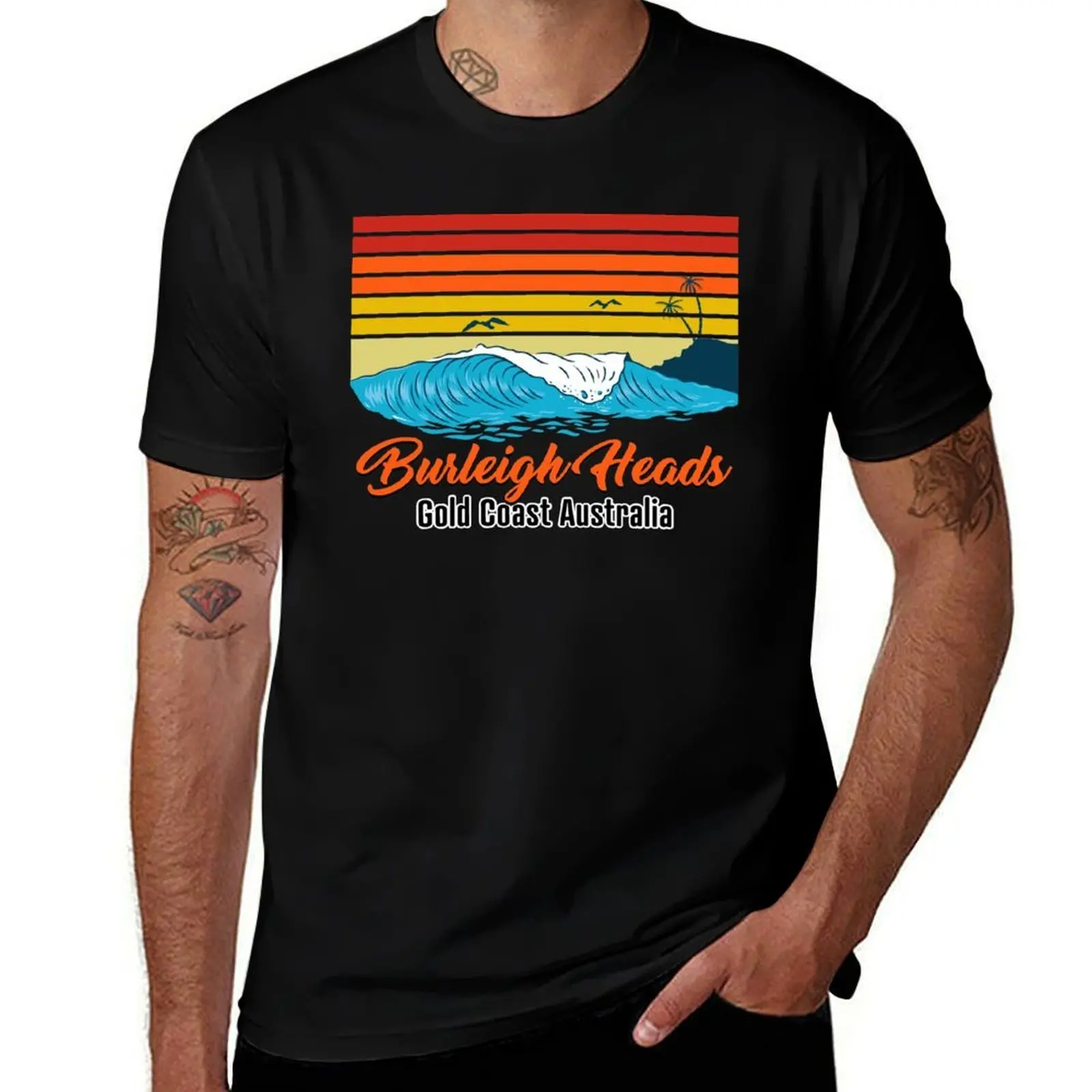 Burleigh Heads Gold Coast Australia Best Beaches on the Planet located in Queensland T-Shirt Plus Size Gym Sports T-Shirt