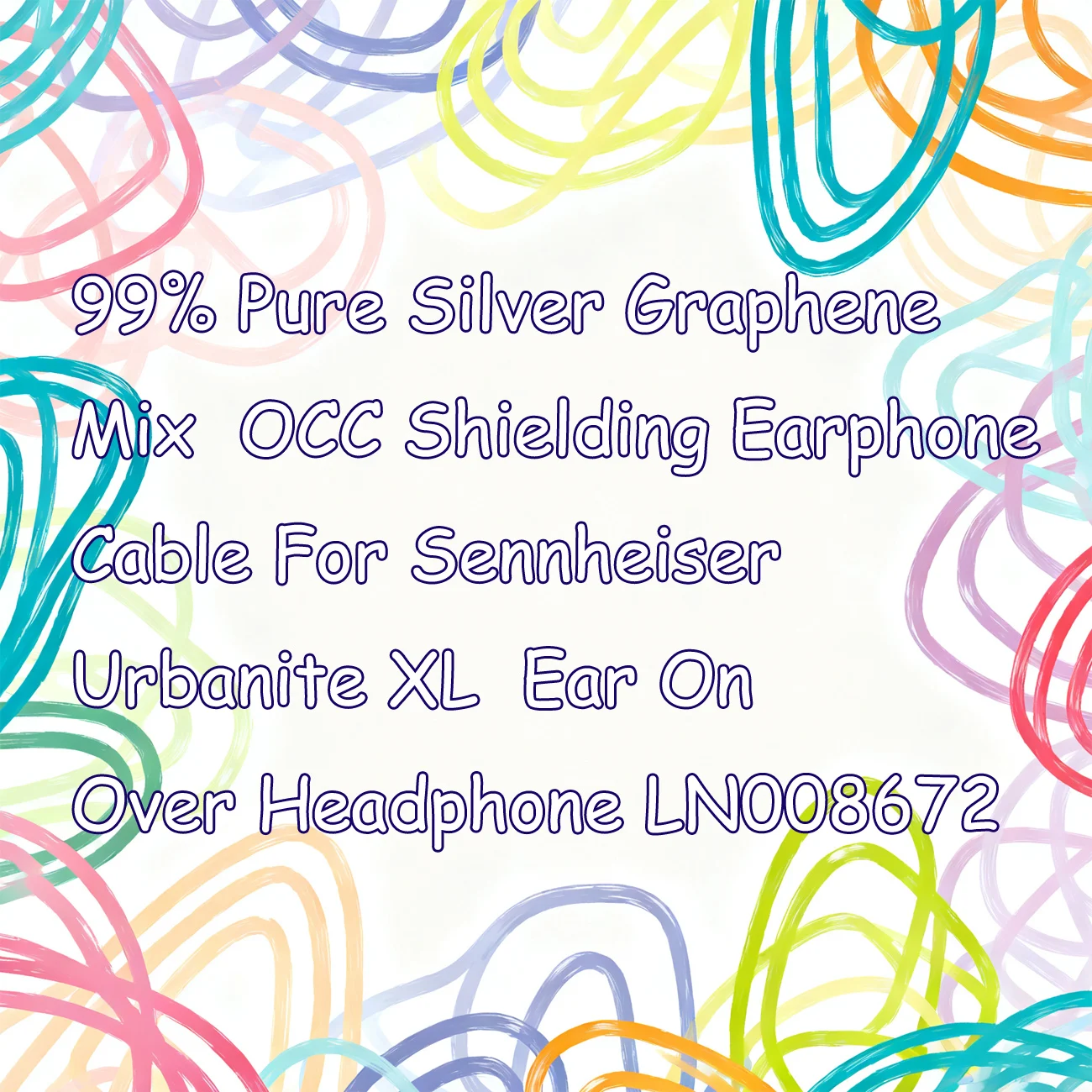 Cable de auriculares con blindaje OCC, mezcla de grafeno y plata pura al 99%, para auriculares Sennheiser Urbanite XL LN008672