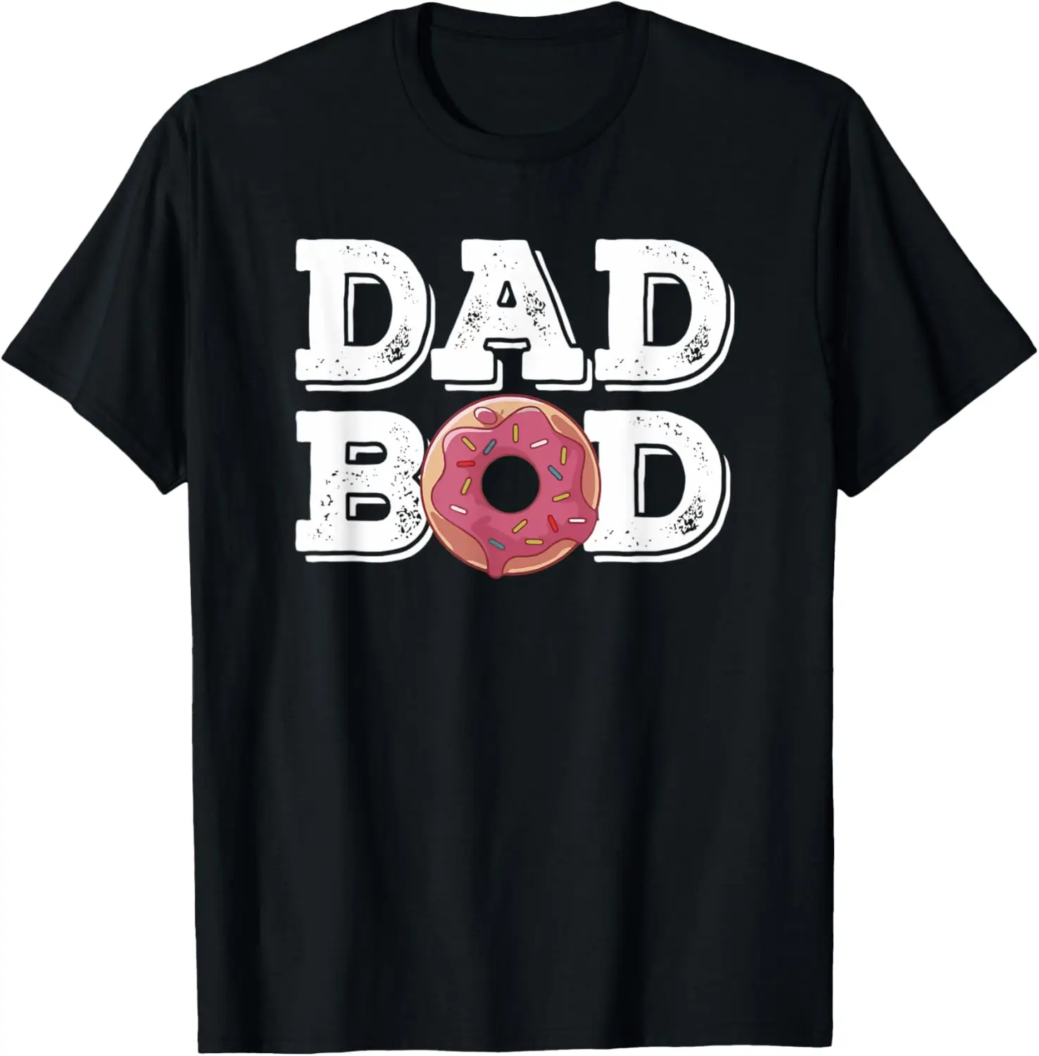 

Mens Dad Bod Father Donut Lover Funny Slim Softly Round Figure T-Shirt