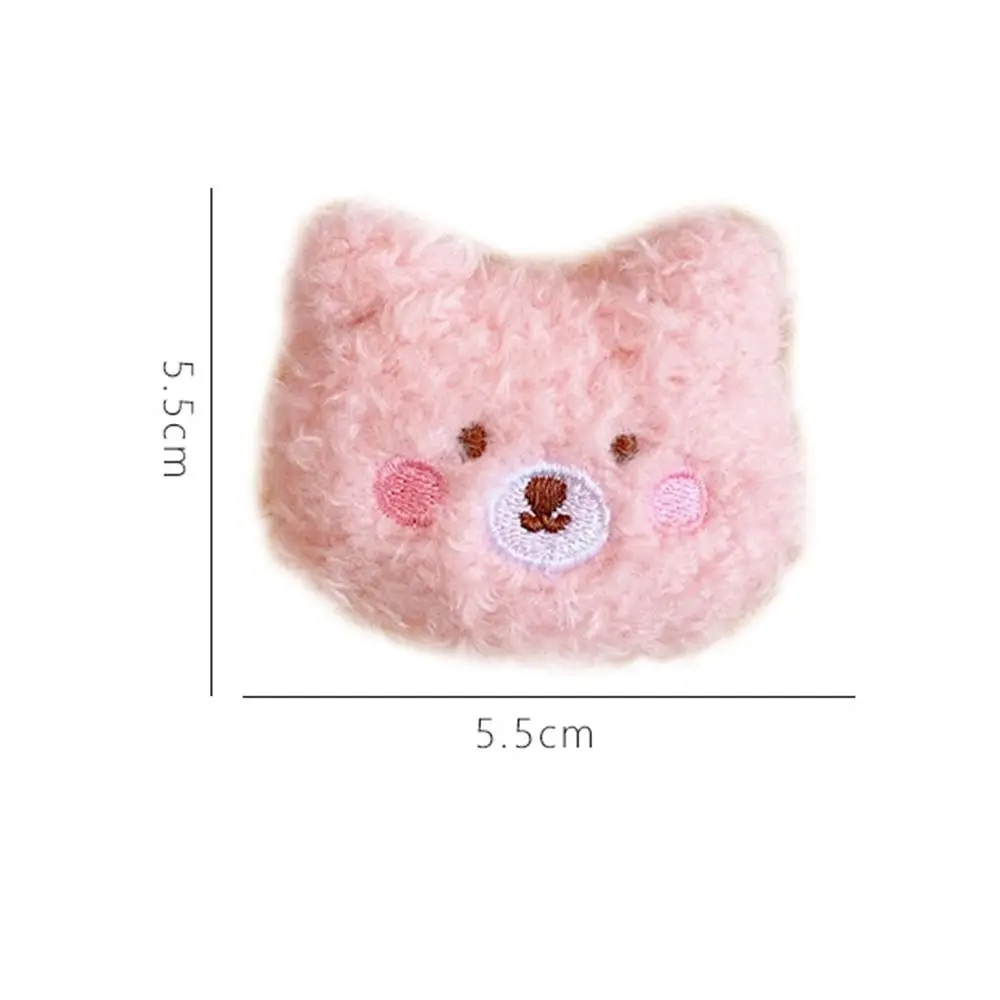 Lapel Pin Soft Plush Bear Brooch Cute Fluffy Animal Brooches Personality Handmade Clothes Badge Coat view 6