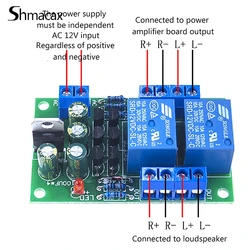 Speaker protection board DIY Components kit for Stereo Audio Speaker Protection Board Boot Delay DC Protect Kit Double Channel