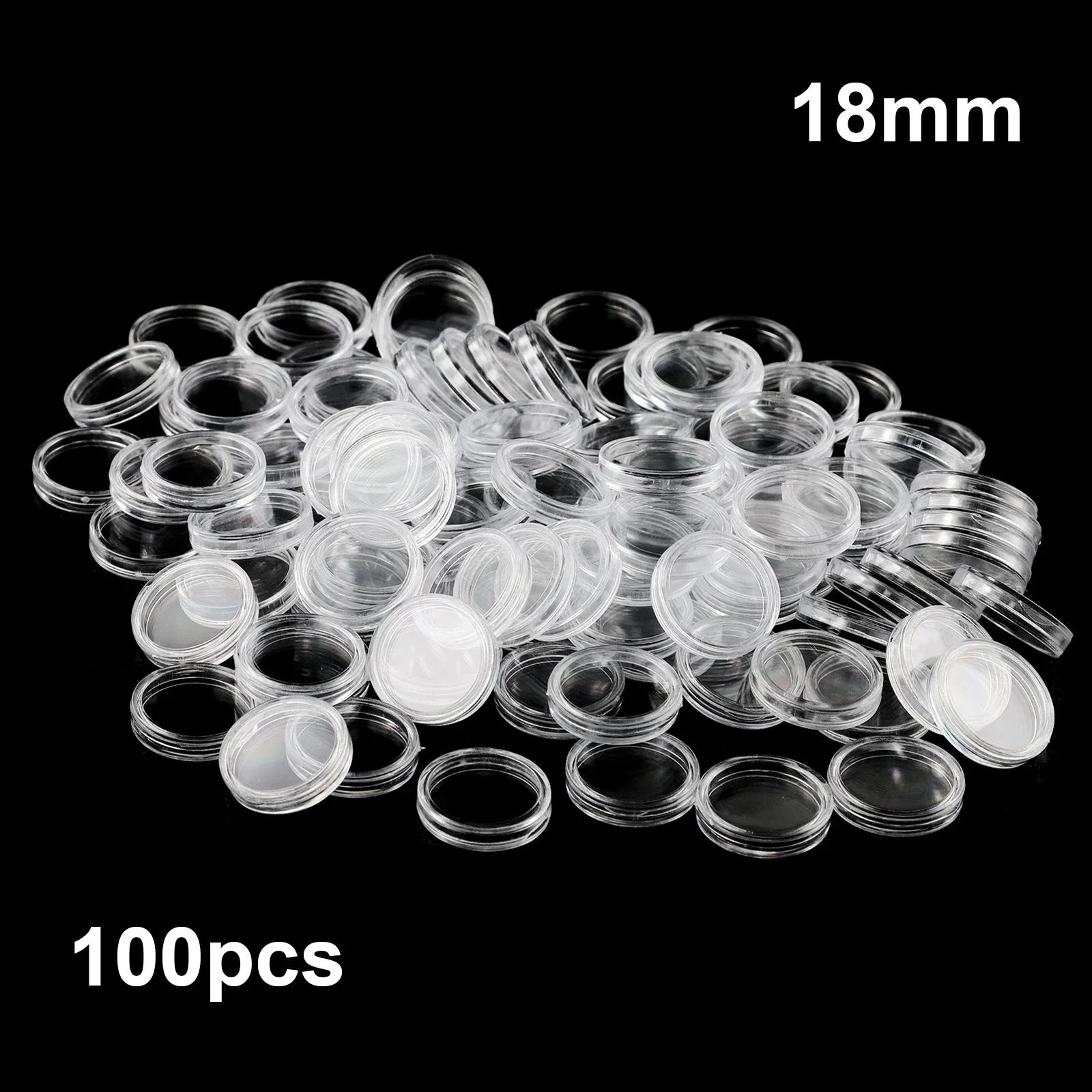 

100pcs Coin Holders Penny Plastic Accessories Protect Reusable Commemorative Container Display Organizer Box Set