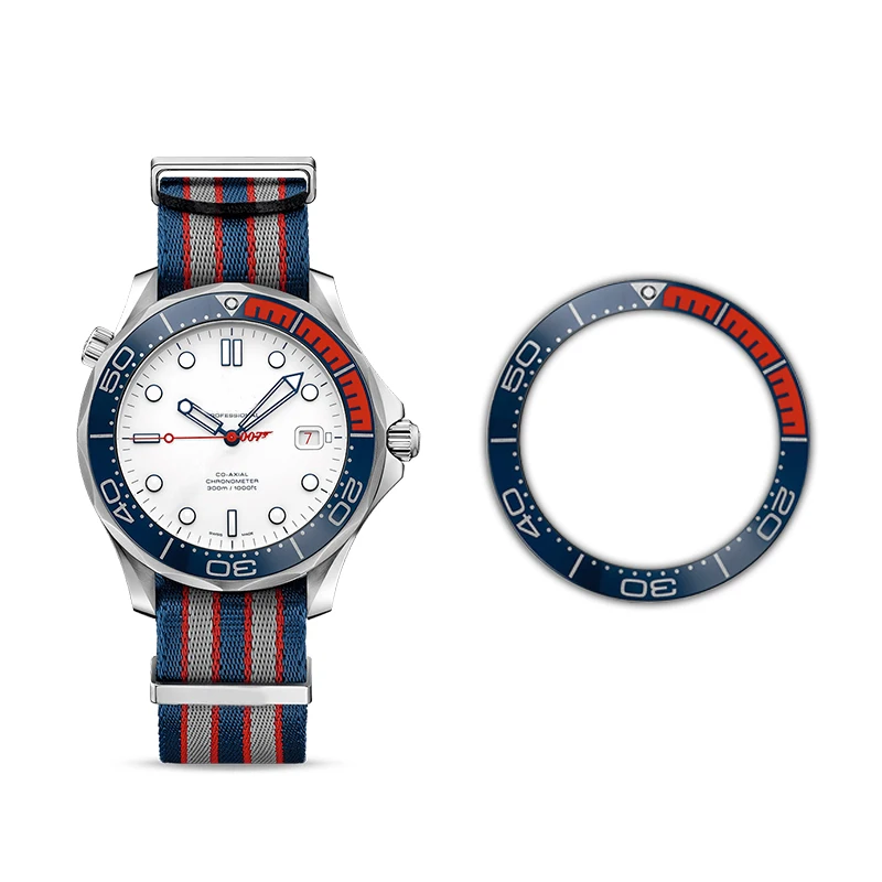 High Quality 38mm Ceramic Watch Bezel Insert For Omega Seamaster 300 Sea Scale Circle Replace Colorful Ring watch accessories