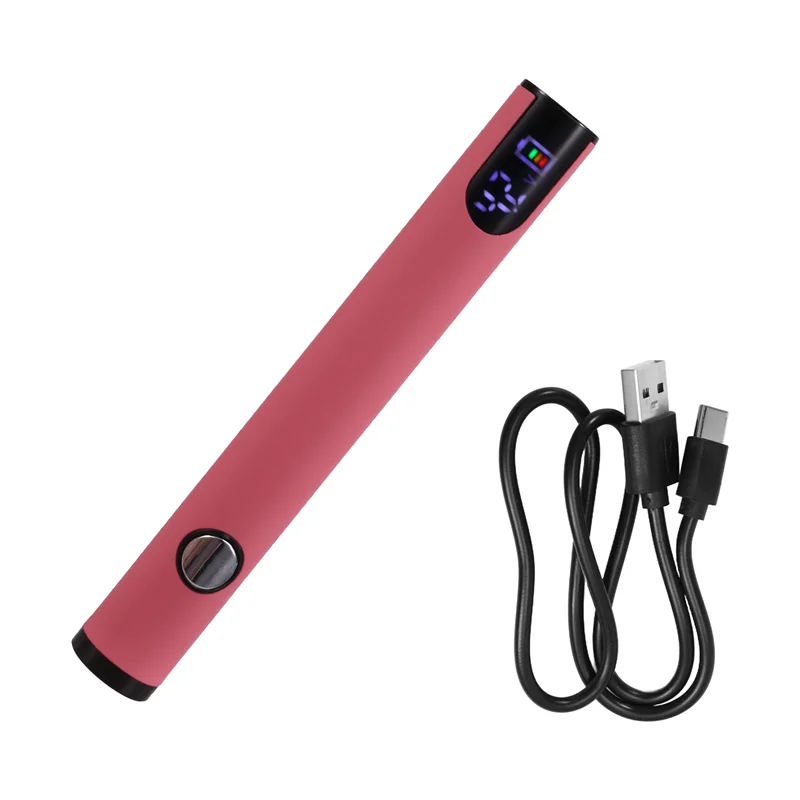 ABZZ-510 스레드 배터리 카트 펜 조절 가능한 온도가있는 헤드리스 전기 납땜 인두 미니 납땜 인두 키트 핑크