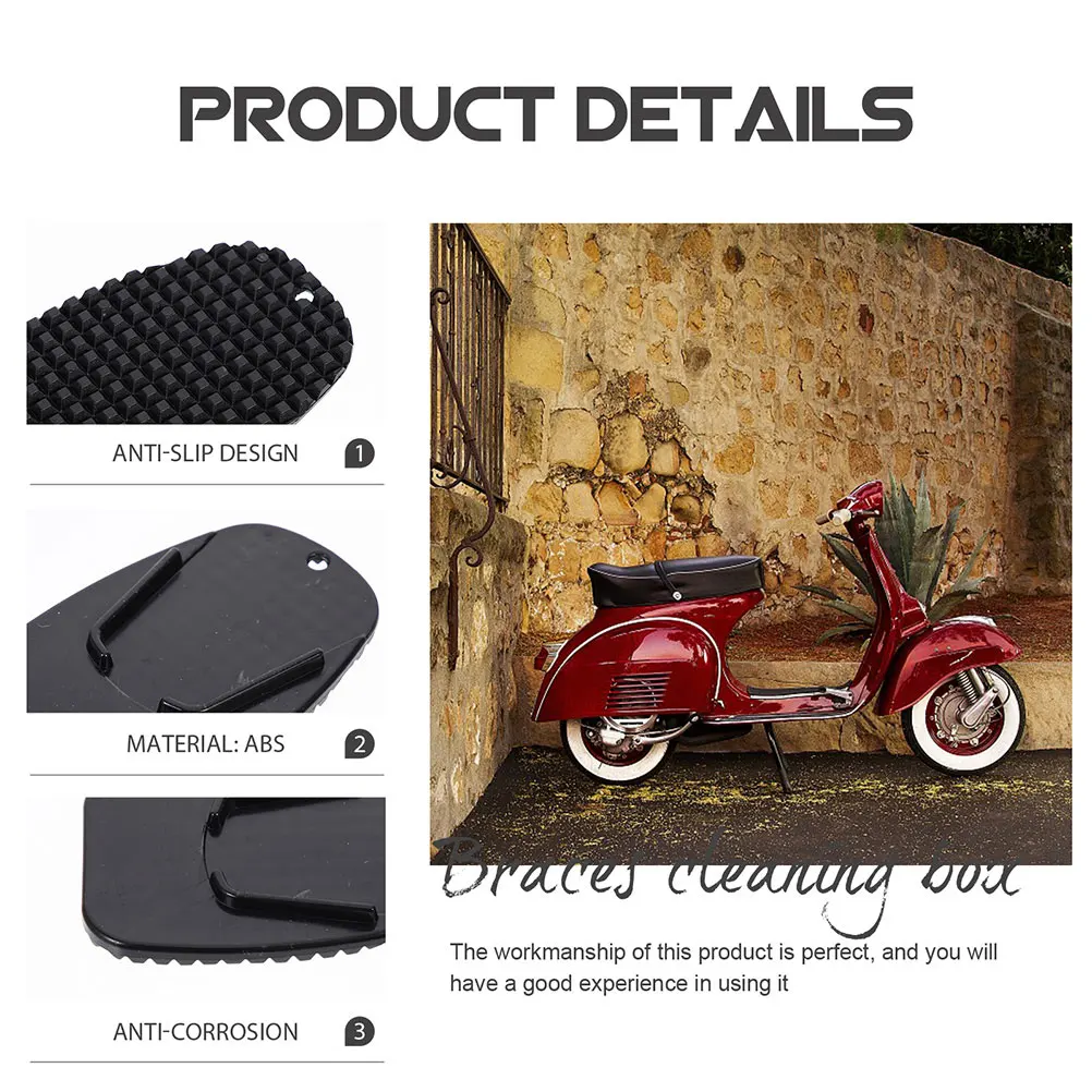 8 قطعة دراجة نارية مسنده وسادة الجانب حامل منصات ارتداء مقاومة المضادة للتآكل طويلة الأمد جراج الطابق حماية البلاستيك Abs #6