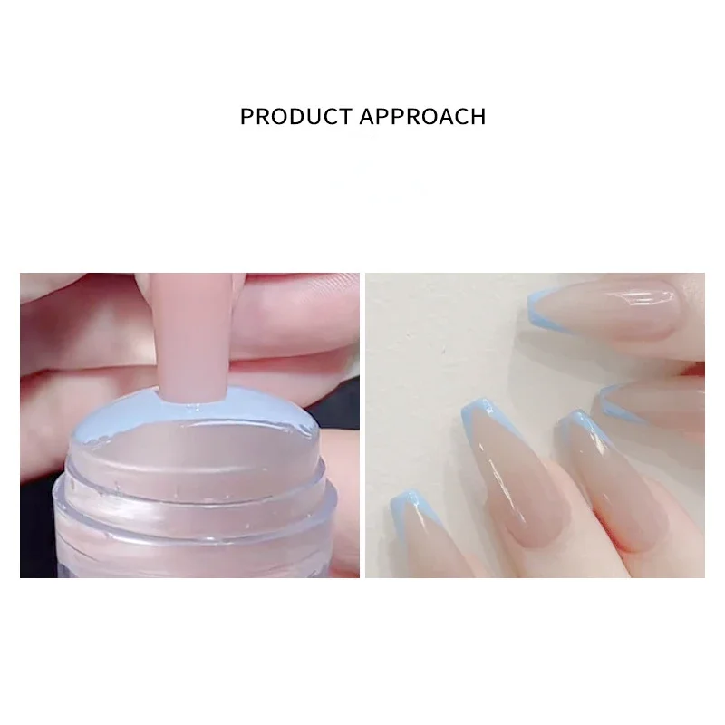 หัวเปลี่ยนเล็บซิลิโคน2ชิ้นหัวยาทาเล็บฝรั่งเศสเครื่องมือสายทำเล็บ2.3/2.5ซม. ตรายางใส