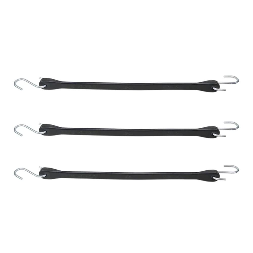 

3pcs 21 Inch Natural Rubber Bungee Cords with S-Hooks for Stable Transport of Gear on Trucks Trailers and Boats
