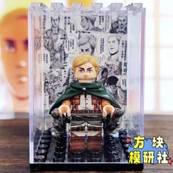 Anime Attack on Titan Erwin Smith Cosplay Building Blocks Mans Cartoon Bricks Peoples Model Ornament Xmas Gift