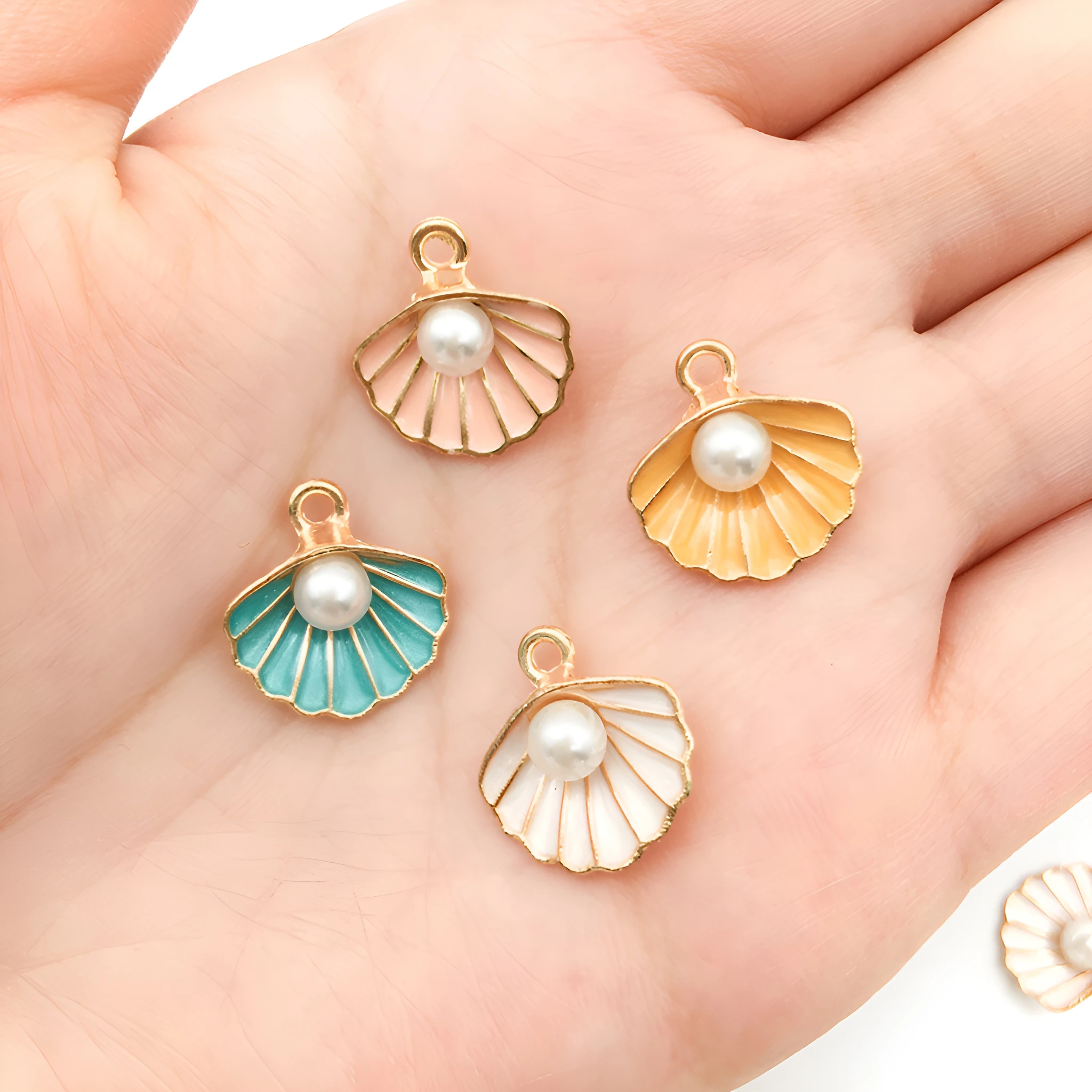 

Набор ракушек серии Ocean с капельной росписью, 20 шт. — идеально подходит для изготовления ювелирных изделий (ожерелья, браслетов, сережек и многого другого)