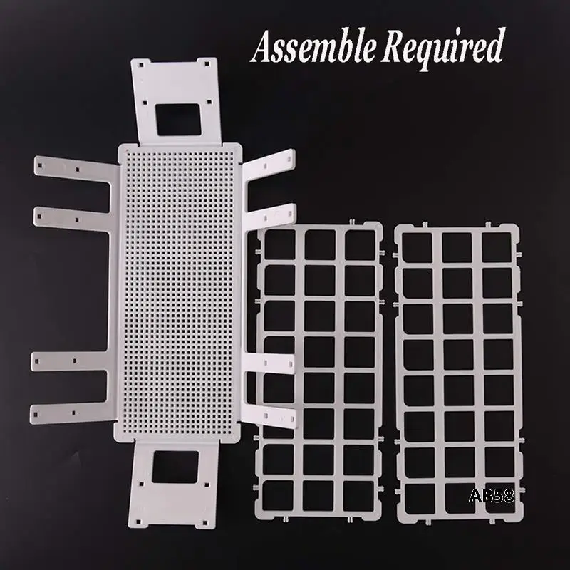 8Pcs Plastic Test Tube Rack 24 Holes Lab Test Tube Rack Holder For 25Mm Test Tubes, Detachable, White