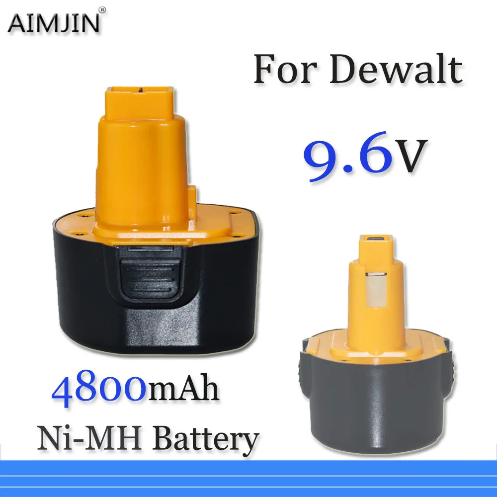 9.6V 4800mAh Ni-MH Hydrogen Replacement Battery For Dewalt DE9061 DE9062 DW9062 DE9036 DW911 DW921 DW9614 DW050