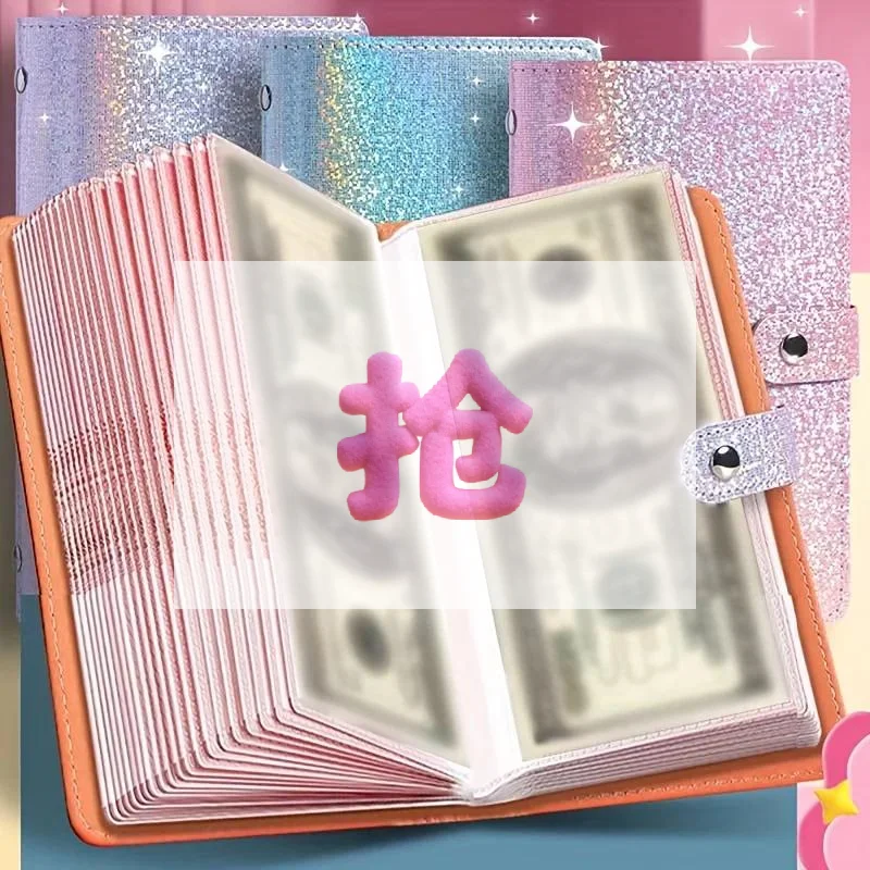 

Portable Budget Planner Binder Soft Leather Cash Envelope Wallet A6 Binder Pockets Money Organizer For Budgeting