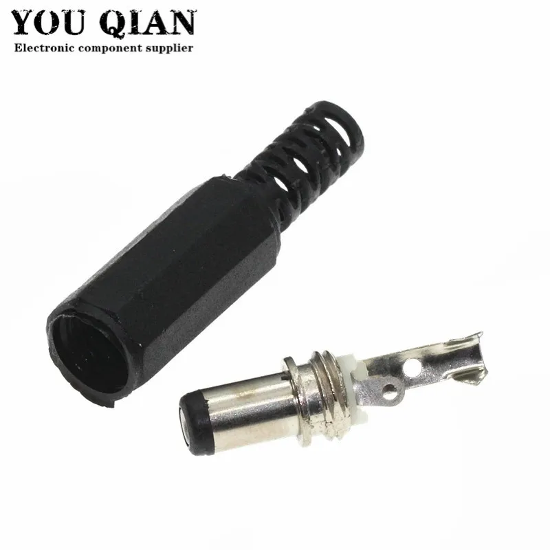 10PCS 5Pair DC Power Connector pin 2.1x5.5mm Female Plug Jack + Male Plug Jack Socket Adapter DC-022B