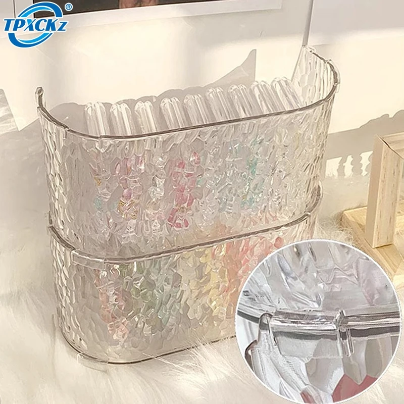 Stackable Nail Art Storage Cosmetic Lipstick Desktop Box Wearing Armor Organizer Holder Transparent Jewelry Bracelet Display Box