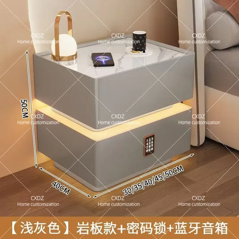 Suspended Smart Bedside Table Simple Modern Light Luxury High End Bedroom No Installation Required Nightstand
