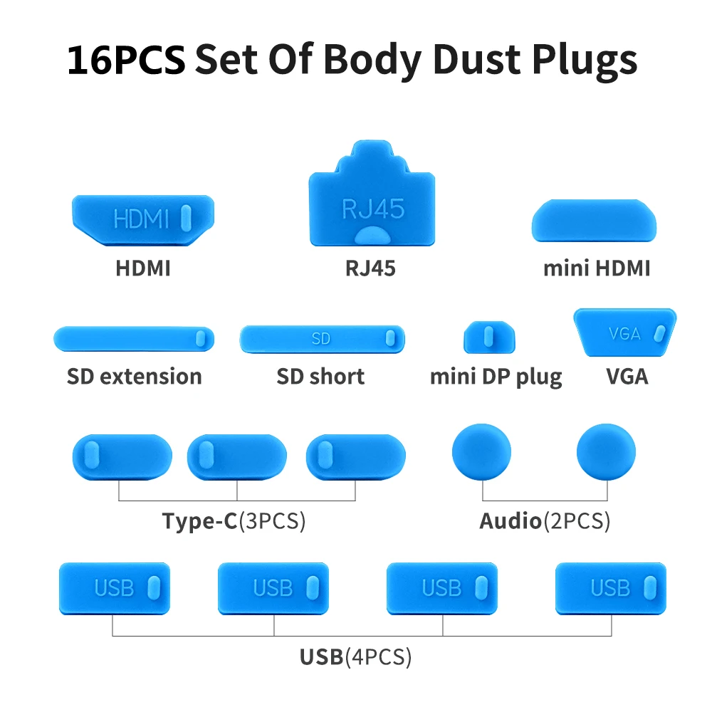 Bouchon anti-poussière pour ordinateur portable USB Type C, interface HDMI, couvercle de protection, bouchon anti-poussière pour ordinateur