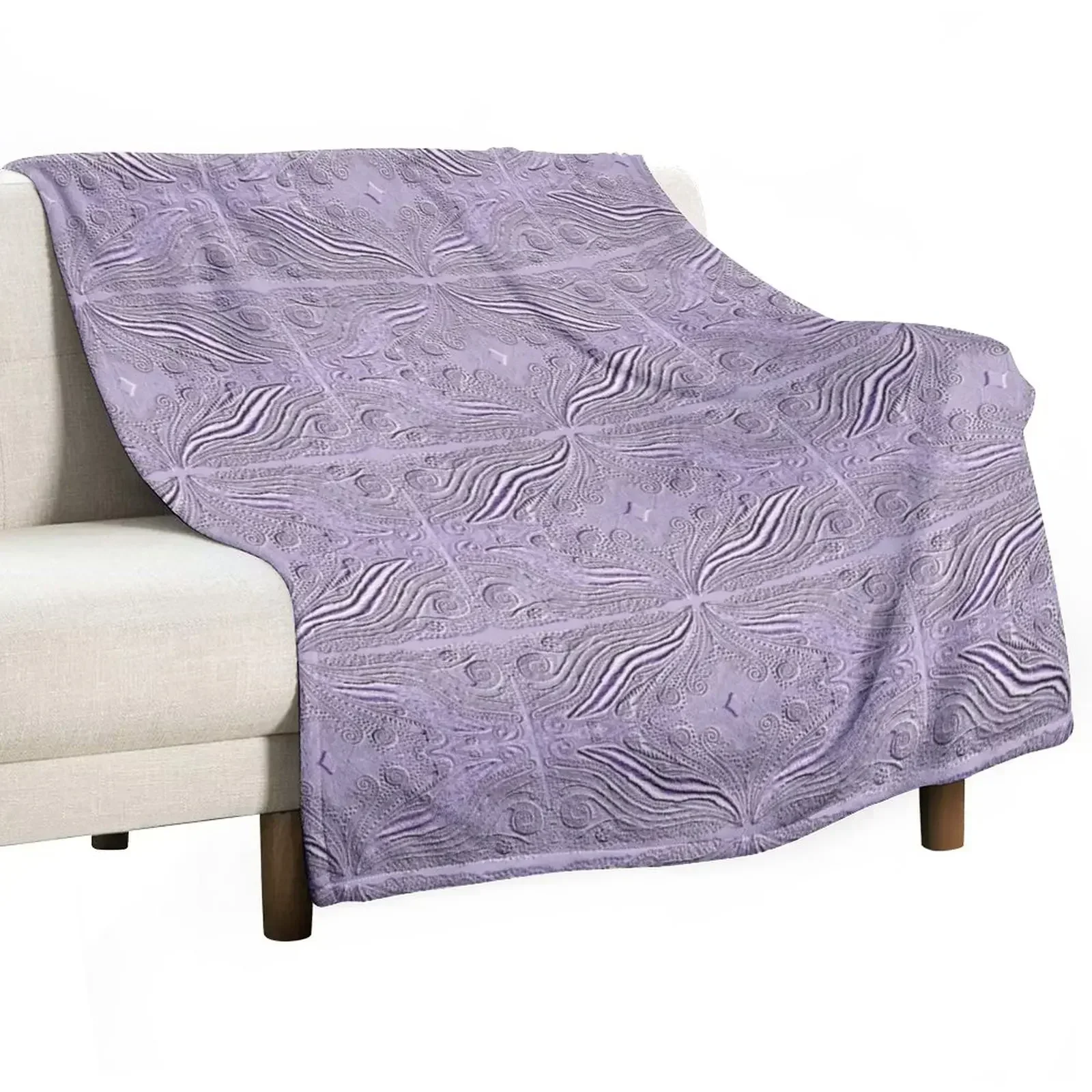 Feathers Lilac Throw Blanket Plush Soft Plaid Bed Fashionable anime Blankets