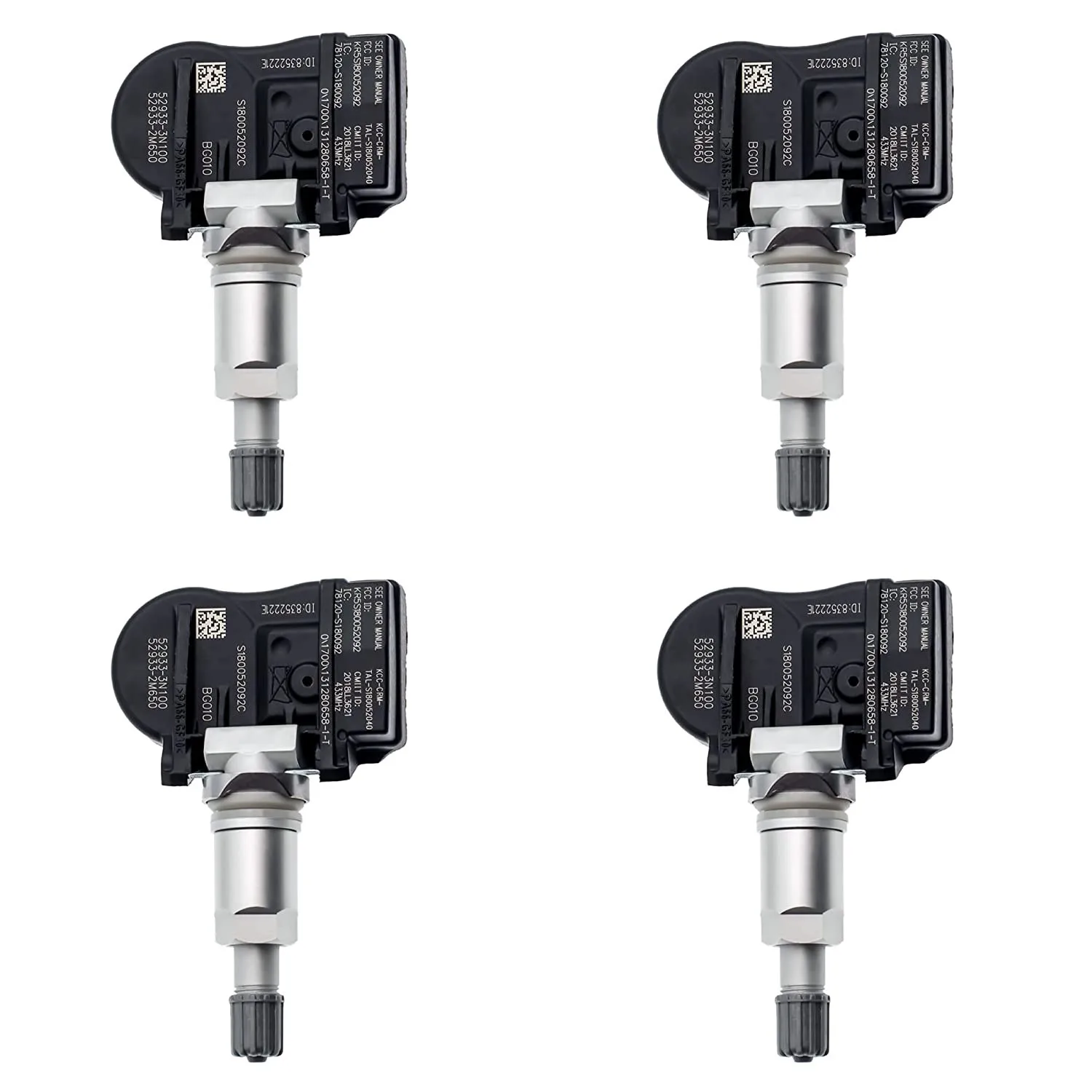 4pcs Tire Pressure Sensor 52933-3N100 529333N100 529332M650 52933-B1100 For Kia For Hyun-dai