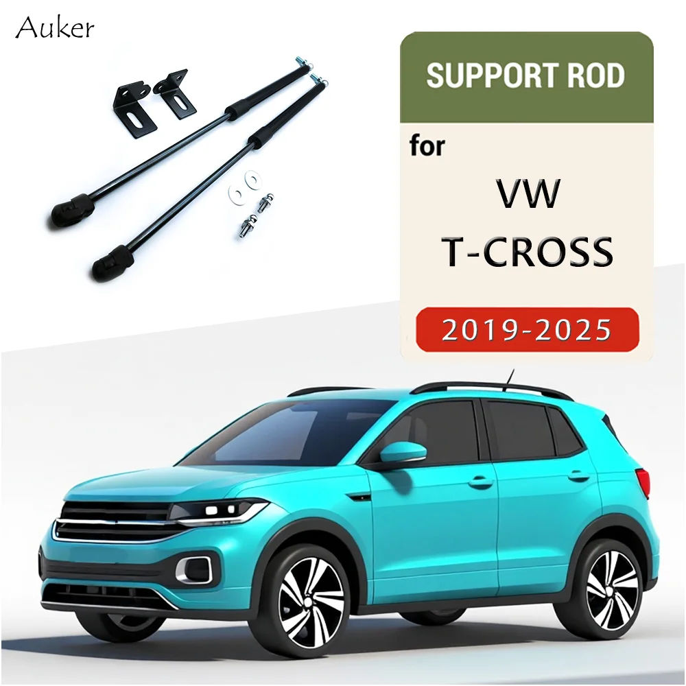 Car Bonnet Cover Hood No Drilling/Welding Support Spring Shock Bracket Strut Bars Hydraulic Rod for VW T-cross Tcross 2019-2025
